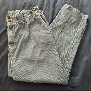 Universal threads, size 18, Jeans Straight Vintage Stretch Striped light blue.